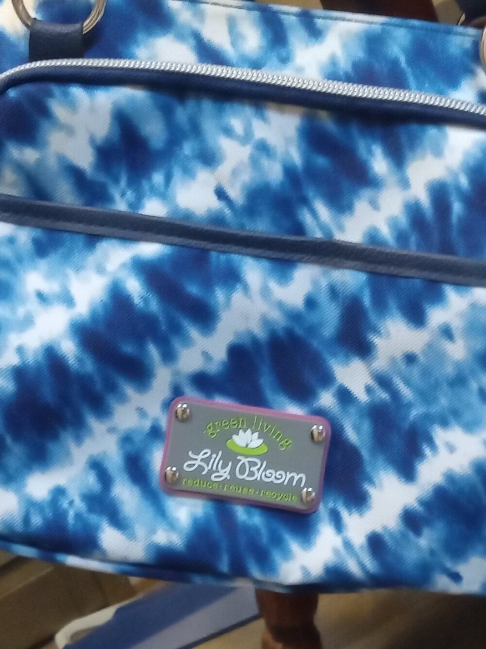 Blue Lilly Bloom Handbag